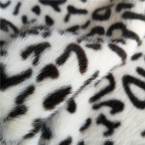 Faux Fur Trim Fabric Printed Polyester Home Textile Factory